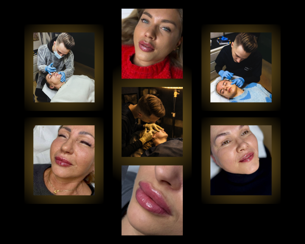 O MNIE beige neutral modern fashion style photo collage presentation